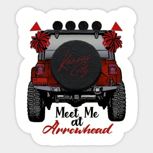 Jeep- Meet Me At Arrowhead Sticker